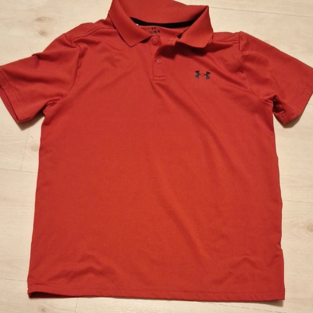 Under Armour Boy's Polo Shirt in Vibrant Red